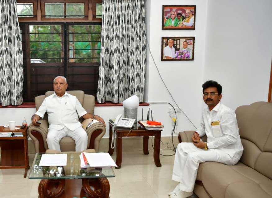 Visit to Chief Minister Shri B S Yediyurappa Residence